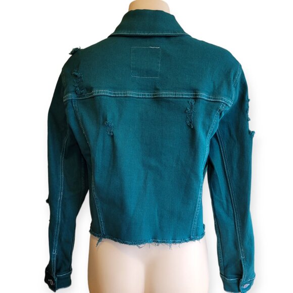 Hollister Teal Jean Jacket - Picture 2 of 8
